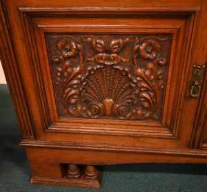 Fantastic English Oak Mirrored Sideboard - The Barn Antiques