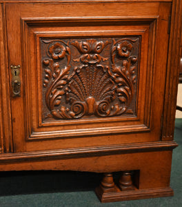 Fantastic English Oak Mirrored Sideboard - The Barn Antiques