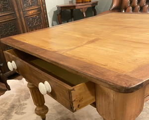 Victorian Scrubbed Pine Work Table - The Barn Antiques