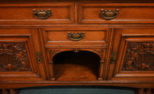 Load image into Gallery viewer, Fantastic English Oak Mirrored Sideboard - The Barn Antiques