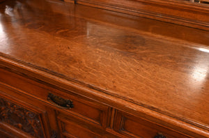 Fantastic English Oak Mirrored Sideboard - The Barn Antiques