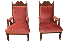 Load image into Gallery viewer, Pair of Victorian Upholstered Chairs - The Barn Antiques