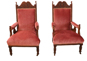 Pair of Victorian Upholstered Chairs - The Barn Antiques