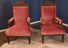 Load image into Gallery viewer, Pair of Victorian Upholstered Chairs - The Barn Antiques
