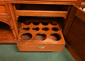 Fantastic English Oak Mirrored Sideboard - The Barn Antiques