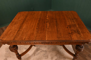 Carved Oak Table c.1880 - The Barn Antiques