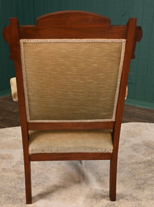 Victorian Walnut Upholstered Chair - The Barn Antiques