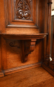 Fantastic English Oak Mirrored Sideboard - The Barn Antiques