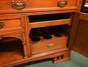 Fantastic English Oak Mirrored Sideboard - The Barn Antiques