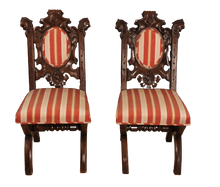 Load image into Gallery viewer, Pair of Heavily Carved Oak Chairs - The Barn Antiques