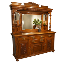 Load image into Gallery viewer, Oak Mirrored Sideboard - The Barn Antiques