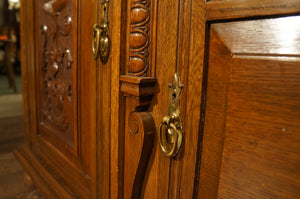 Oak Mirrored Sideboard - The Barn Antiques