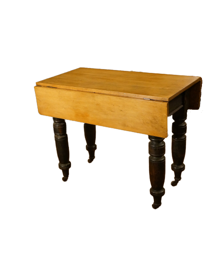 Victorian Primitive Pine Drop Leaf Table - The Barn Antiques