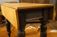 Load image into Gallery viewer, Victorian Primitive Pine Drop Leaf Table - The Barn Antiques