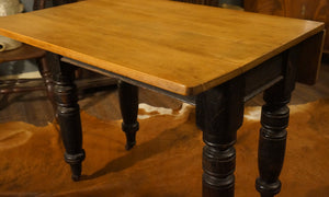 Victorian Primitive Pine Drop Leaf Table - The Barn Antiques