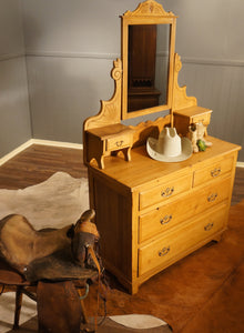 Pine Mirrored Dressing Table - The Barn Antiques