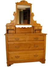 Load image into Gallery viewer, Pine Mirrored Dressing Table - The Barn Antiques