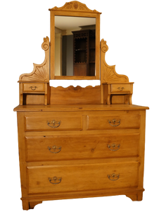 Pine Mirrored Dressing Table - The Barn Antiques