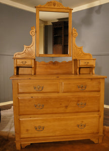 Pine Mirrored Dressing Table - The Barn Antiques