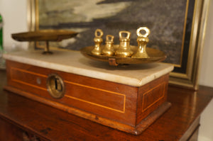 Brass and Marble Scale and Weights - The Barn Antiques