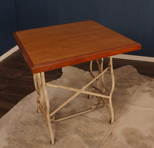 Pine Table with Bruce Sewing Machine Cast Iron Base - The Barn Antiques