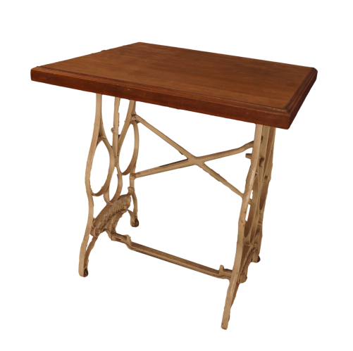 Pine Table with Bruce Sewing Machine Cast Iron Base - The Barn Antiques