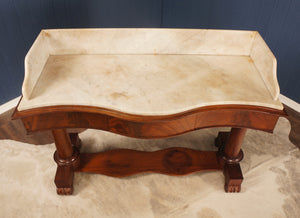 Mahogany Marble Top Console - The Barn Antiques