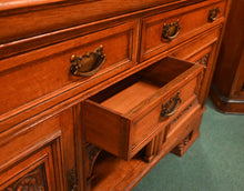 Load image into Gallery viewer, Fantastic English Oak Mirrored Sideboard - The Barn Antiques