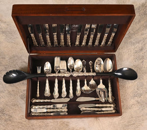 Sterling Silver Flatware Set in Original Box - The Barn Antiques