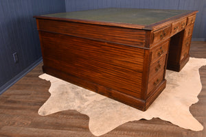 An English Mahogany Partners Desk c.1900 - The Barn Antiques