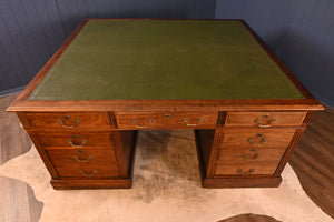 An English Mahogany Partners Desk c.1900 - The Barn Antiques