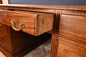 An English Mahogany Partners Desk c.1900 - The Barn Antiques