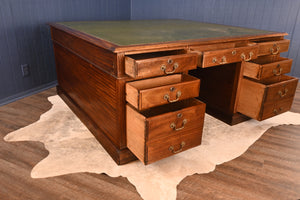 An English Mahogany Partners Desk c.1900 - The Barn Antiques