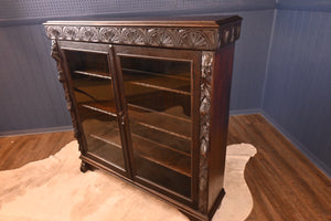 Heavily Carved French Bookcase c.1890 - The Barn Antiques