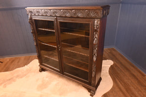 Heavily Carved French Bookcase c.1890 - The Barn Antiques