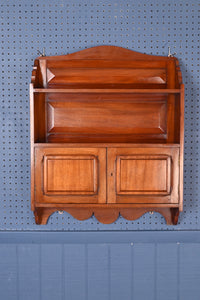 English Solid Walnut Wall Cabinet c.1900 - The Barn Antiques