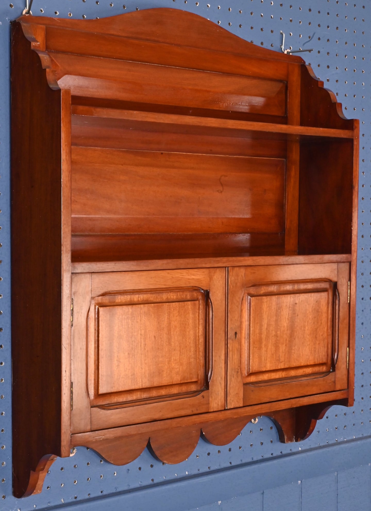 English Solid Walnut Wall Cabinet c.1900 - The Barn Antiques