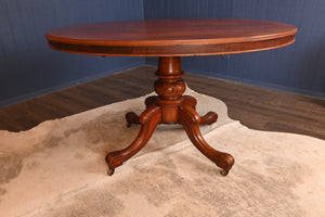 English Walnut Loo Table c.1890 - The Barn Antiques