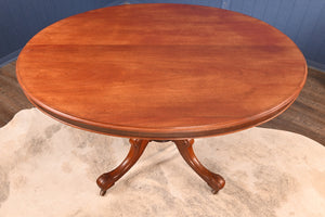 English Walnut Loo Table c.1890 - The Barn Antiques