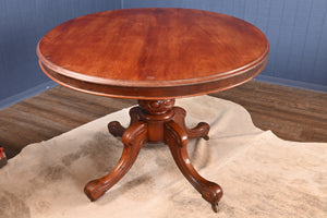 English Walnut Loo Table c.1890 - The Barn Antiques