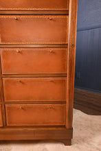 Load image into Gallery viewer, French Walnut Leathered Wellington Document Cabinet - The Barn Antiques