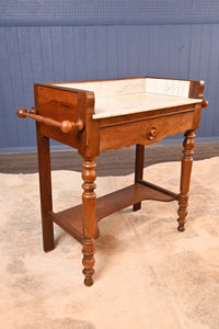 French Marble Topped Washstand c.1890 - The Barn Antiques