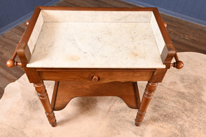 French Marble Topped Washstand c.1890 - The Barn Antiques