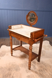 French Marble Topped Washstand c.1890 - The Barn Antiques