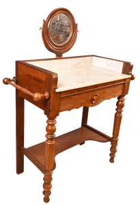 French Marble Topped Washstand c.1890 - The Barn Antiques