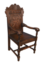 Load image into Gallery viewer, English Oak Captains Chair c.1900 - The Barn Antiques