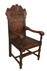 English Oak Captains Chair c.1900 - The Barn Antiques