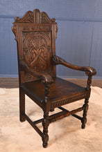 Load image into Gallery viewer, English Oak Captains Chair c.1900 - The Barn Antiques