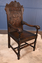 Load image into Gallery viewer, English Oak Captains Chair c.1900 - The Barn Antiques