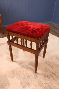 Victorian Walnut Stool c.1890 - The Barn Antiques